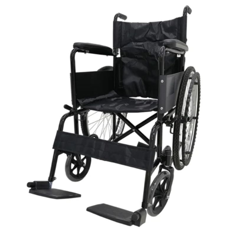 Silla de Ruedas Basic Neumática con Acolchonado y Reposabrazos Fijos, Marca: Handy, Modelo:S150N