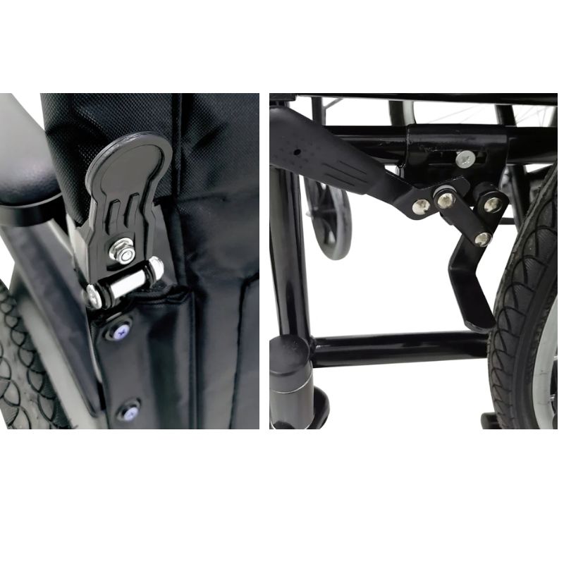 Silla de Ruedas Basic Neumática con Acolchonado y Reposabrazos Fijos, Marca: Handy, Modelo:S150N - Imagen 4