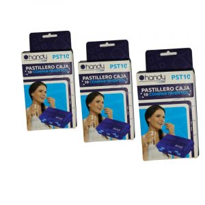 Kit de 3 Pastilleros PST10 Handy – Organizador de Medicamentos con 10 Compartimentos C/U