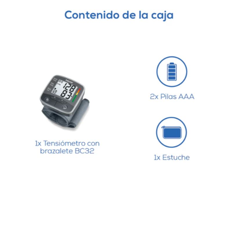 Baumanómetro Digital de Muñeca con Detección de Arritmias y Memoria Inteligente Beurer BC32 - Imagen 4